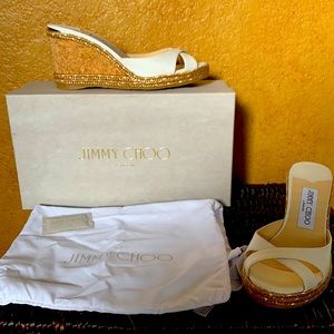 JIMMY CHOO LONDON Women Wedge Shoe Size 5 USA